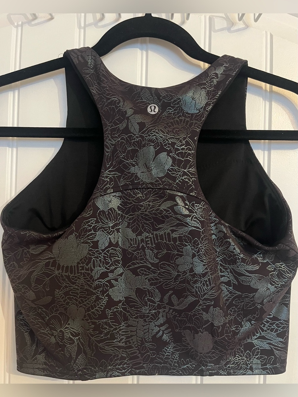 lululemon athletica Floral Racerback Crop Top - Size 8